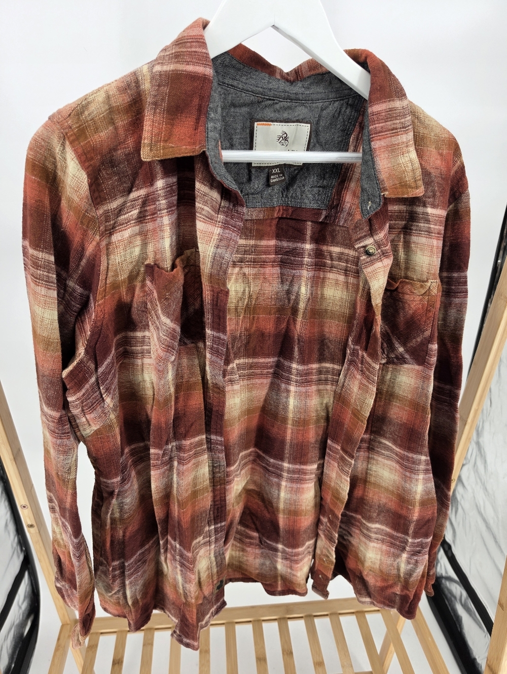 Legendary Whitetails Plaid Button Up Top XXL